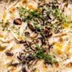 Creamy Traminette Mushroom Stuffed Shells